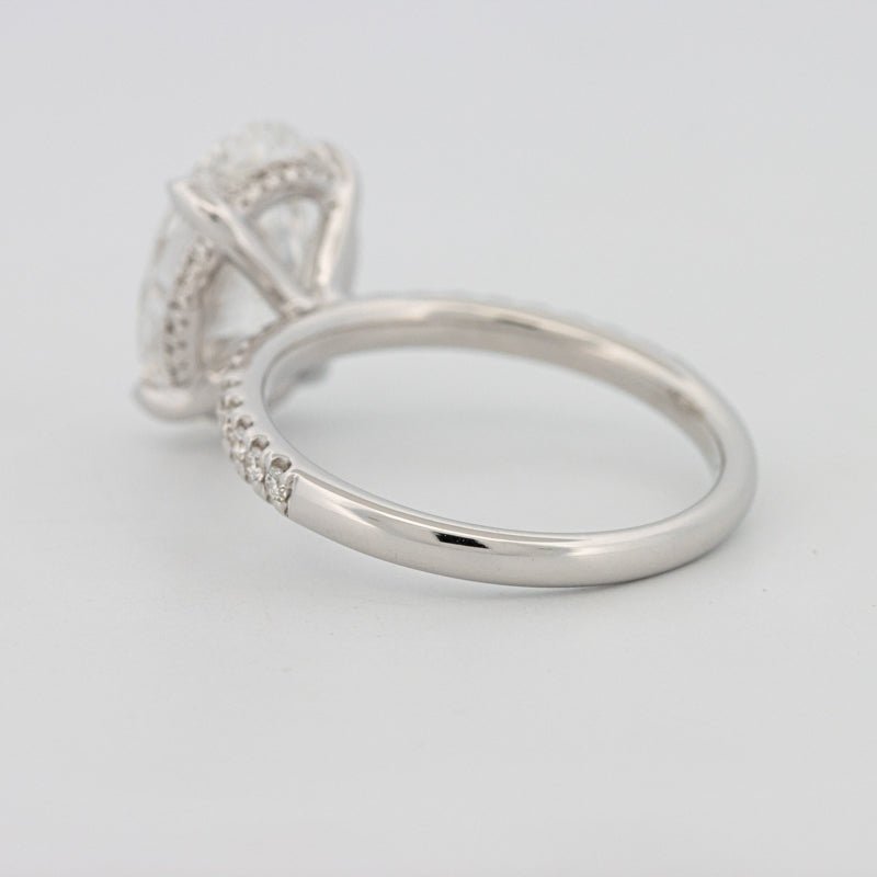 4 CT Oval Cut Under - Halo Pavé Solitaire (LG) - ZIZOV DIAMONDS