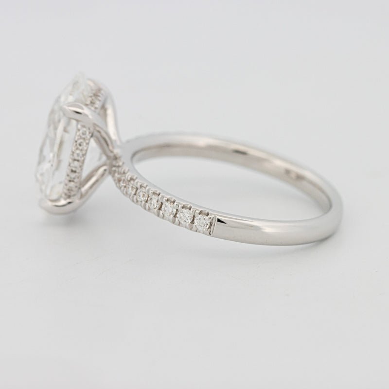 4 CT Oval Cut Under - Halo Pavé Solitaire (LG) - ZIZOV DIAMONDS