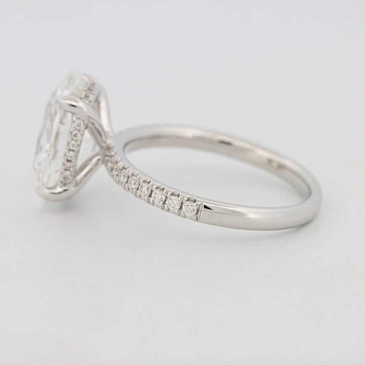 4 CT Oval Cut Under - Halo Pavé Solitaire (LG) - ZIZOV DIAMONDS