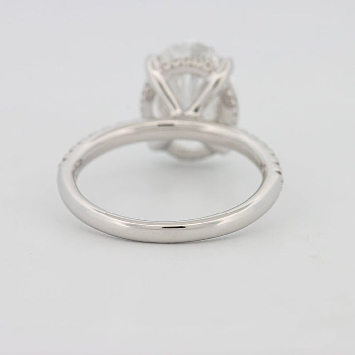 4 CT Oval Cut Under - Halo Pavé Solitaire (LG) - ZIZOV DIAMONDS