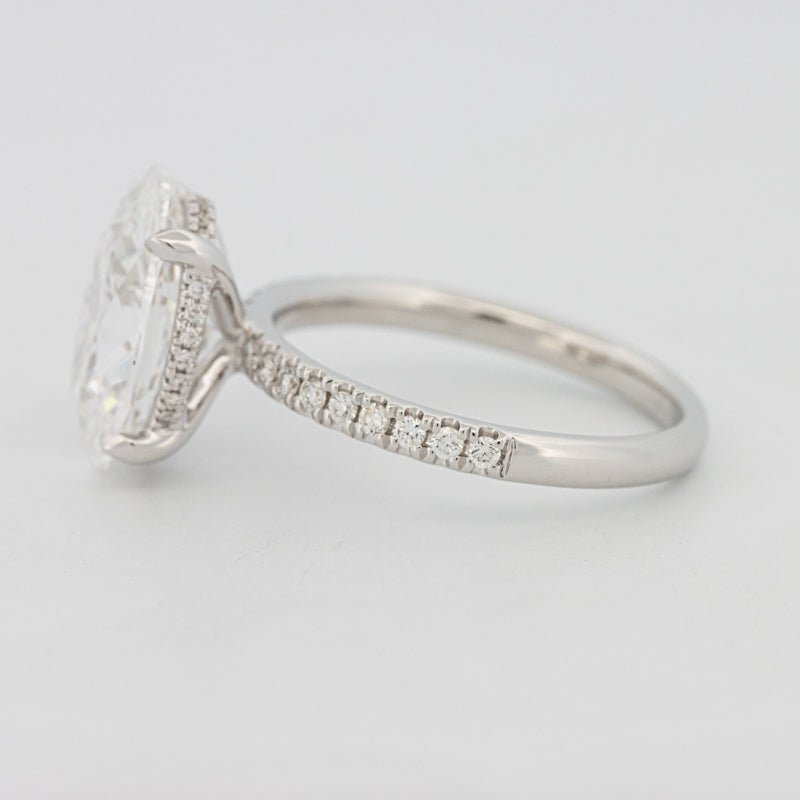 4 CT Oval Cut Under - Halo Pavé Solitaire (LG) - ZIZOV DIAMONDS