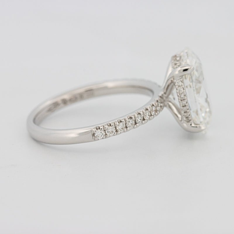 4 CT Oval Cut Under - Halo Pavé Solitaire (LG) - ZIZOV DIAMONDS