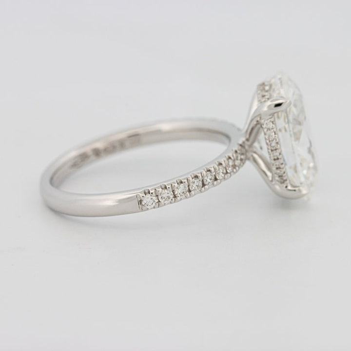 4 CT Oval Cut Under - Halo Pavé Solitaire (LG) - ZIZOV DIAMONDS