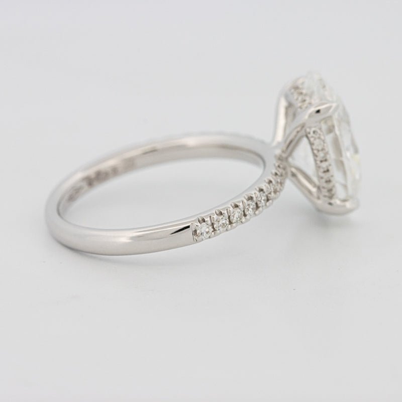 4 CT Oval Cut Under - Halo Pavé Solitaire (LG) - ZIZOV DIAMONDS