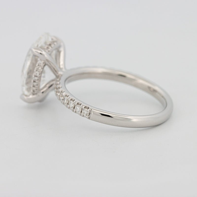 4 CT Oval Cut Under - Halo Pavé Solitaire (LG) - ZIZOV DIAMONDS