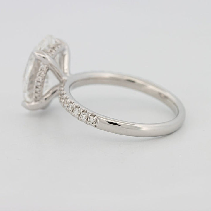 4 CT Oval Cut Under - Halo Pavé Solitaire (LG) - ZIZOV DIAMONDS