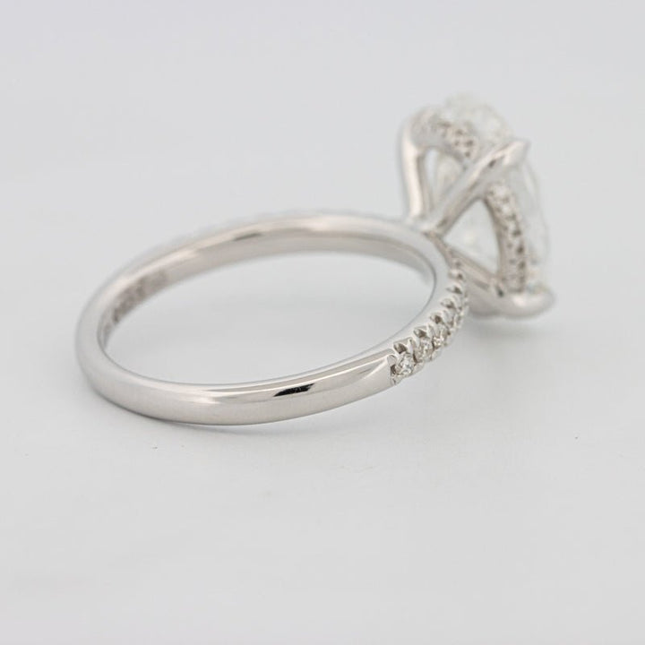 4 CT Oval Cut Under - Halo Pavé Solitaire (LG) - ZIZOV DIAMONDS