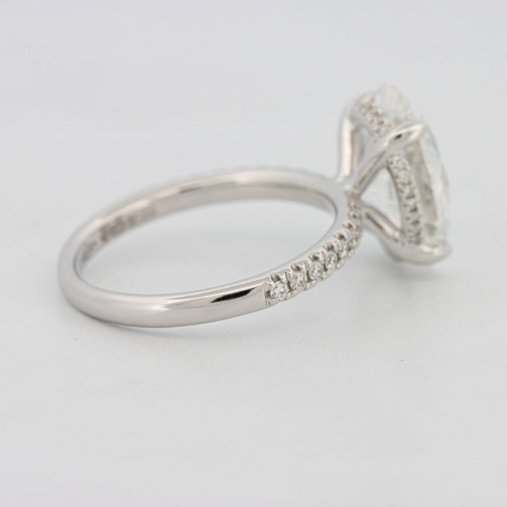 4 CT Oval Cut Under - Halo Pavé Solitaire (LG) - ZIZOV DIAMONDS