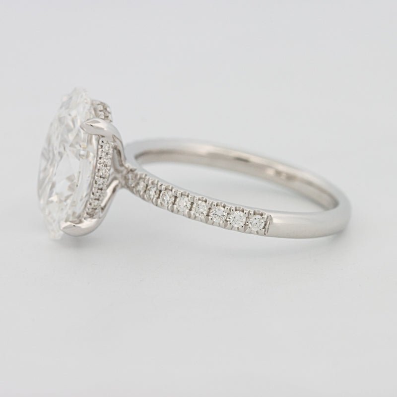 4 CT Oval Cut Under - Halo Pavé Solitaire (LG) - ZIZOV DIAMONDS