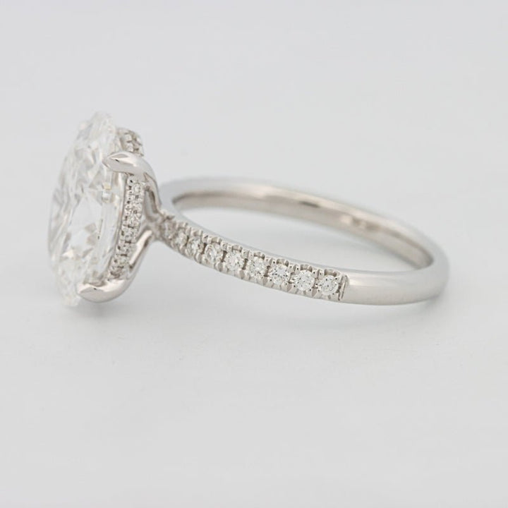 4 CT Oval Cut Under - Halo Pavé Solitaire (LG) - ZIZOV DIAMONDS