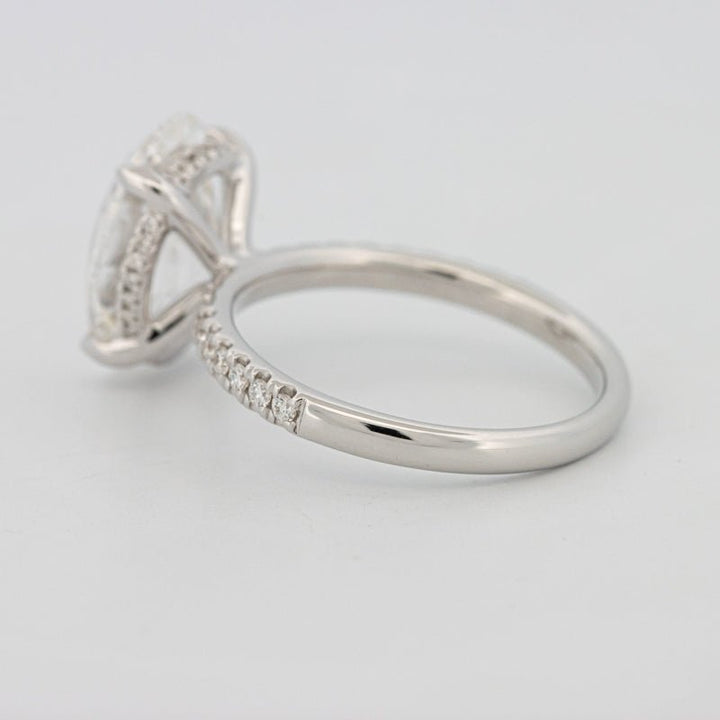 4 CT Oval Cut Under - Halo Pavé Solitaire (LG) - ZIZOV DIAMONDS