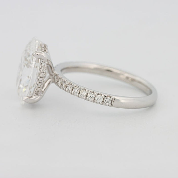 4 CT Oval Cut Under - Halo Pavé Solitaire (LG) - ZIZOV DIAMONDS