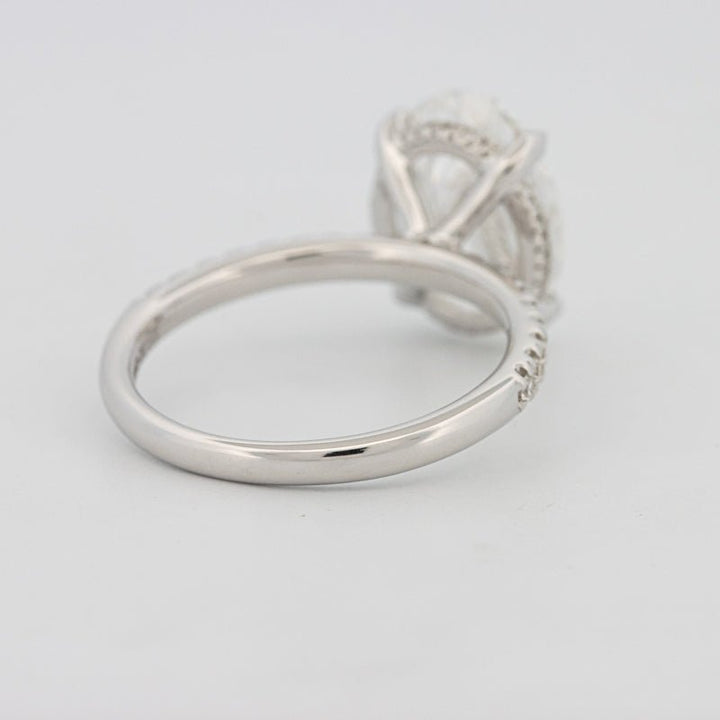 4 CT Oval Cut Under - Halo Pavé Solitaire (LG) - ZIZOV DIAMONDS