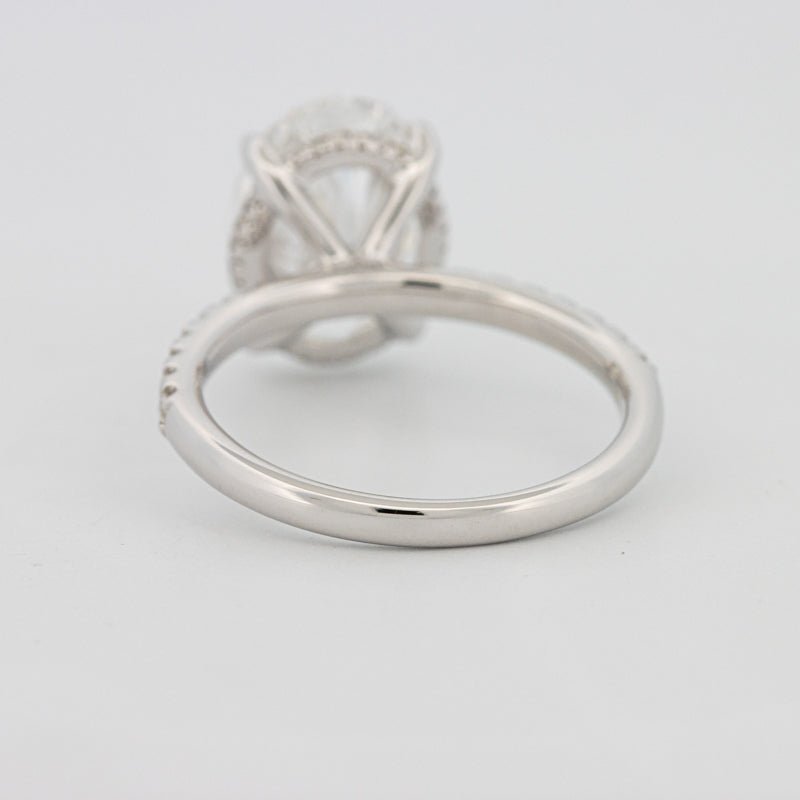 4 CT Oval Cut Under - Halo Pavé Solitaire (LG) - ZIZOV DIAMONDS