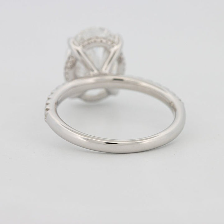 4 CT Oval Cut Under - Halo Pavé Solitaire (LG) - ZIZOV DIAMONDS