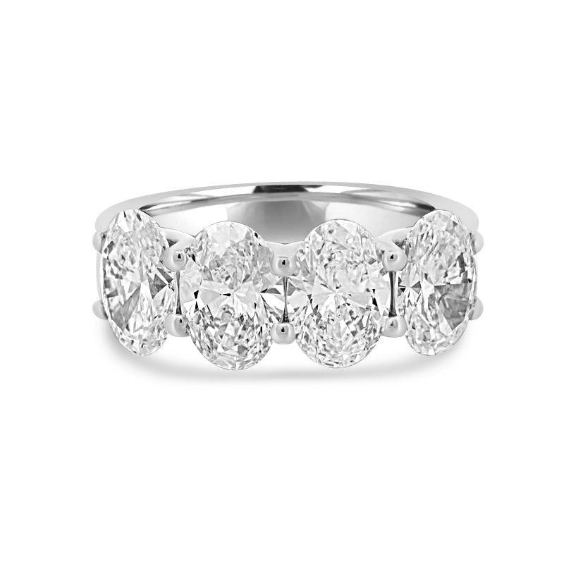 4 Half Oval Floating Eternity Ring (LG) - ZIZOV DIAMONDS