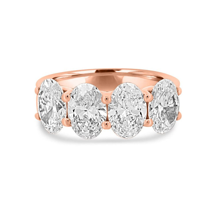 4 Half Oval Floating Eternity Ring (LG) - ZIZOV DIAMONDS