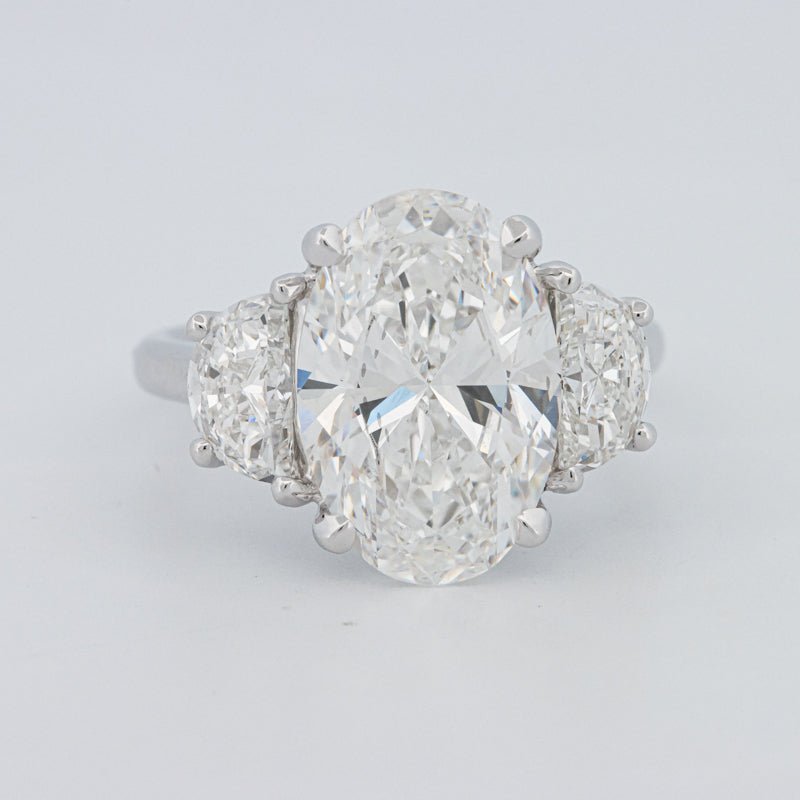 5 CT "Moonlight" Oval Trilogy Ring (LG) - ZIZOV DIAMONDS