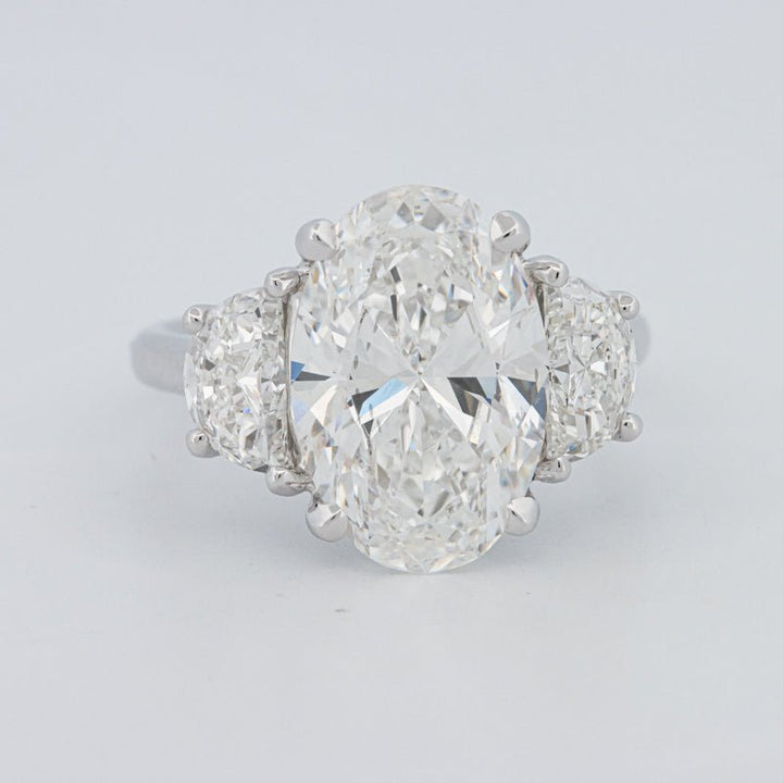 5 CT "Moonlight" Oval Trilogy Ring (LG) - ZIZOV DIAMONDS