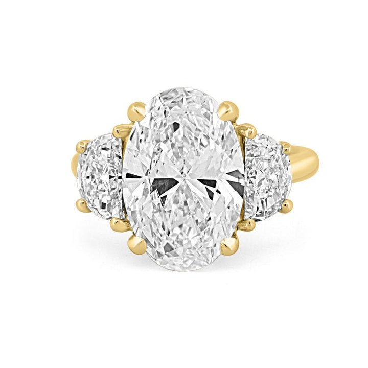 5 CT "Moonlight" Oval Trilogy Ring (LG) - ZIZOV DIAMONDS