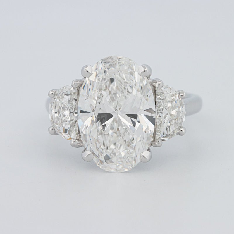 5 CT "Moonlight" Oval Trilogy Ring (LG) - ZIZOV DIAMONDS