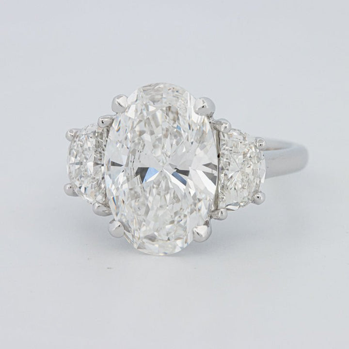 5 CT "Moonlight" Oval Trilogy Ring (LG) - ZIZOV DIAMONDS