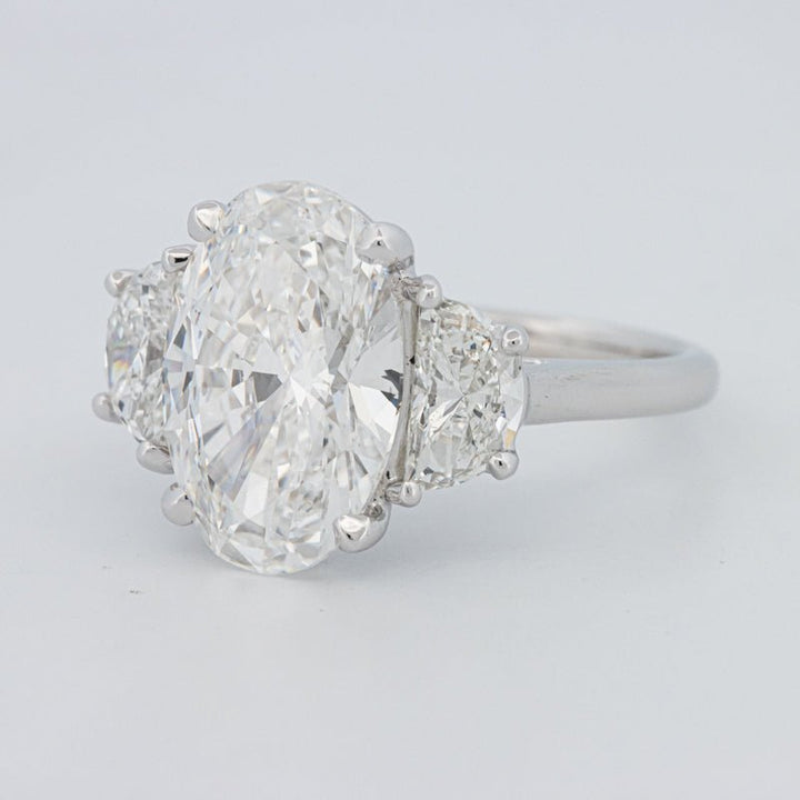 5 CT "Moonlight" Oval Trilogy Ring (LG) - ZIZOV DIAMONDS