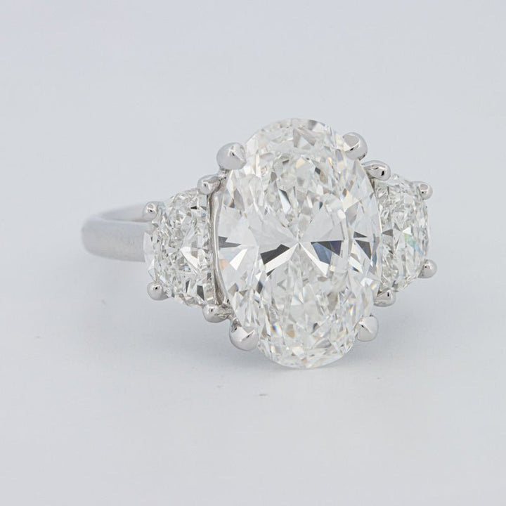 5 CT "Moonlight" Oval Trilogy Ring (LG) - ZIZOV DIAMONDS