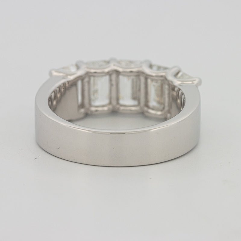 5 Half Emerald Floating Eternity Ring (LG) - ZIZOV DIAMONDS