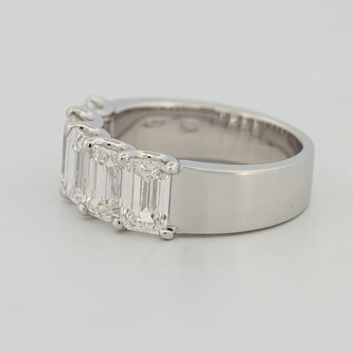 5 Half Emerald Floating Eternity Ring (LG) - ZIZOV DIAMONDS