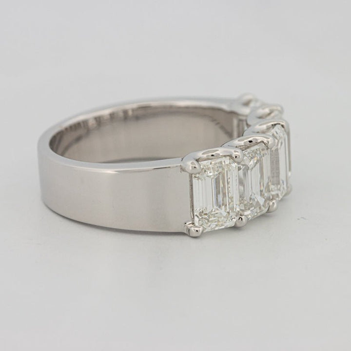 5 Half Emerald Floating Eternity Ring (LG) - ZIZOV DIAMONDS