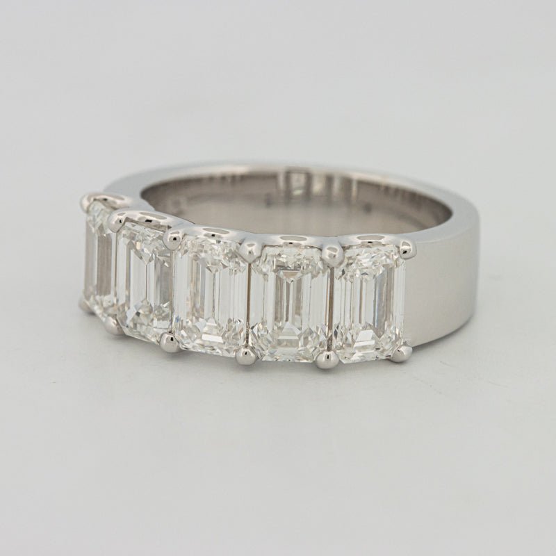 5 Half Emerald Floating Eternity Ring (LG) - ZIZOV DIAMONDS