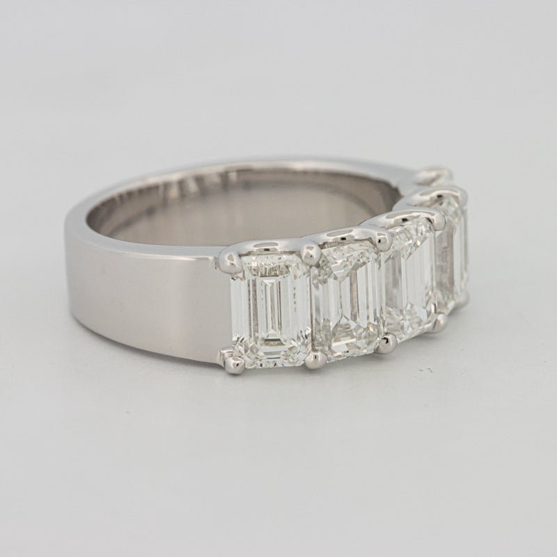 5 Half Emerald Floating Eternity Ring (LG) - ZIZOV DIAMONDS