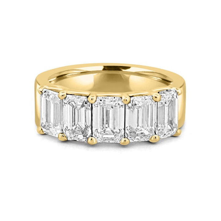 5 Half Emerald Floating Eternity Ring (LG) - ZIZOV DIAMONDS