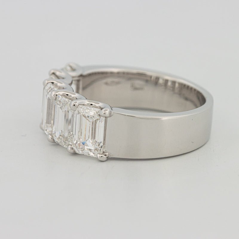 5 Half Emerald Floating Eternity Ring (LG) - ZIZOV DIAMONDS