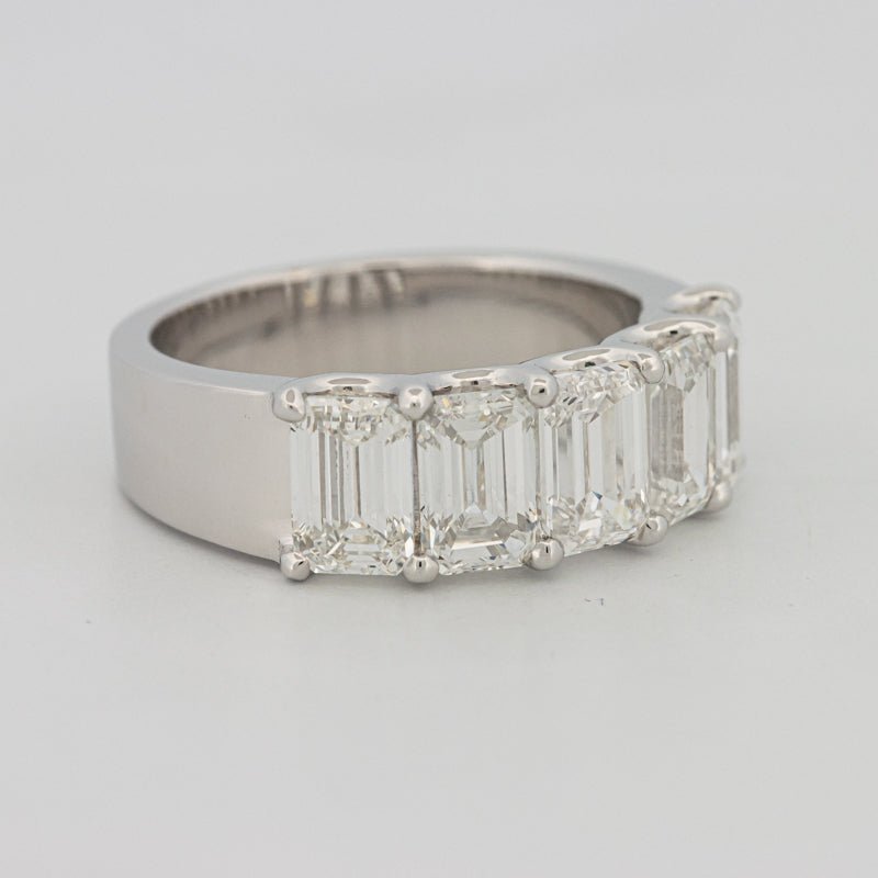 5 Half Emerald Floating Eternity Ring (LG) - ZIZOV DIAMONDS