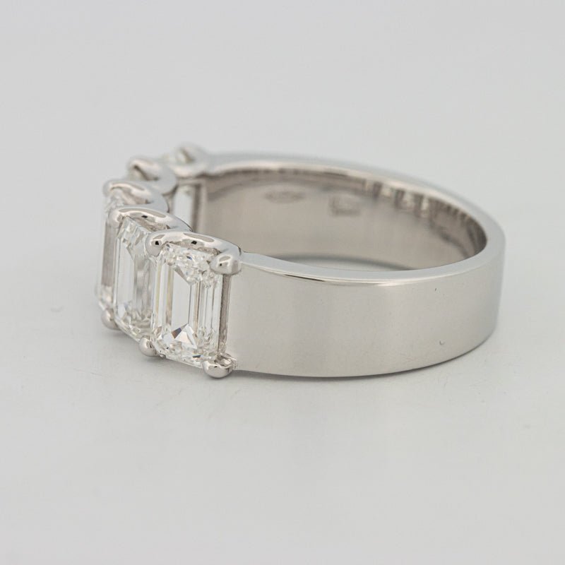 5 Half Emerald Floating Eternity Ring (LG) - ZIZOV DIAMONDS