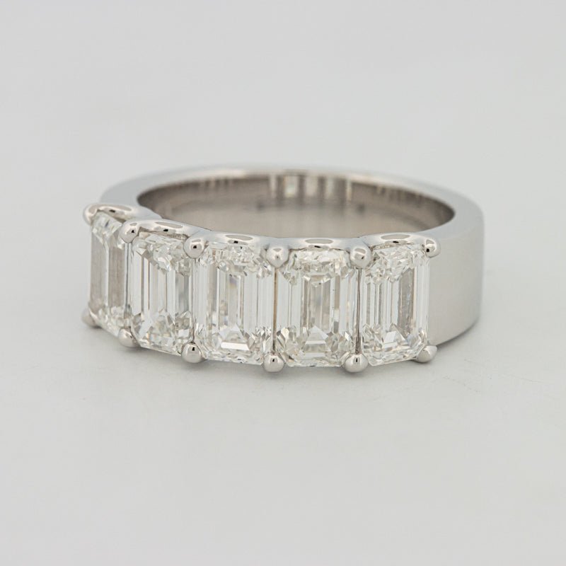 5 Half Emerald Floating Eternity Ring (LG) - ZIZOV DIAMONDS