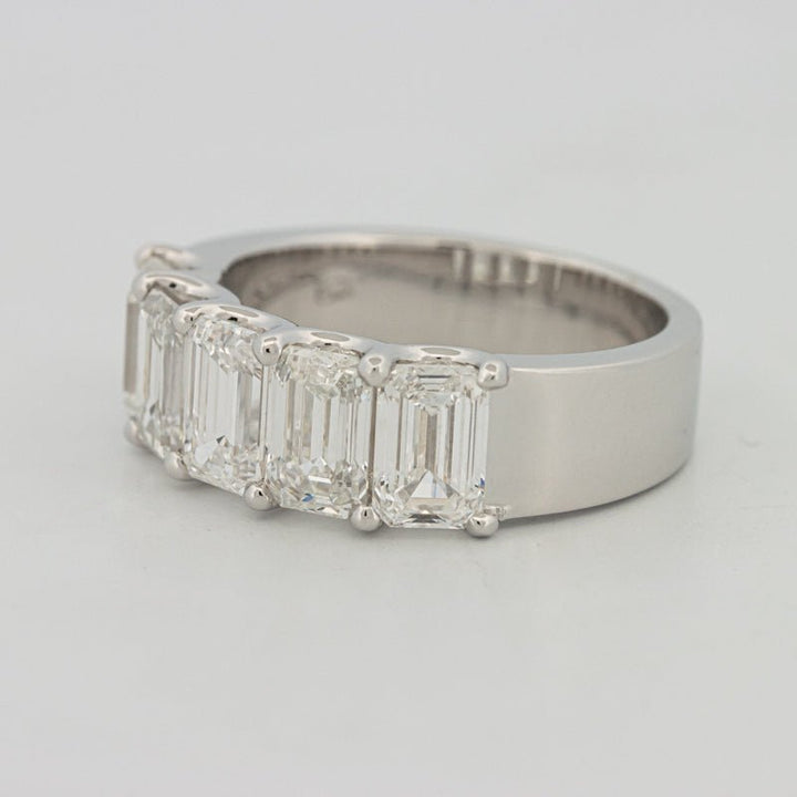 5 Half Emerald Floating Eternity Ring (LG) - ZIZOV DIAMONDS