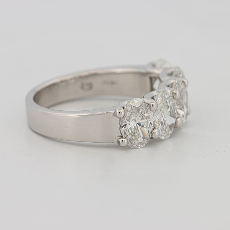 5 Half Oval Floating Eternity Ring (LG) - ZIZOV DIAMONDS