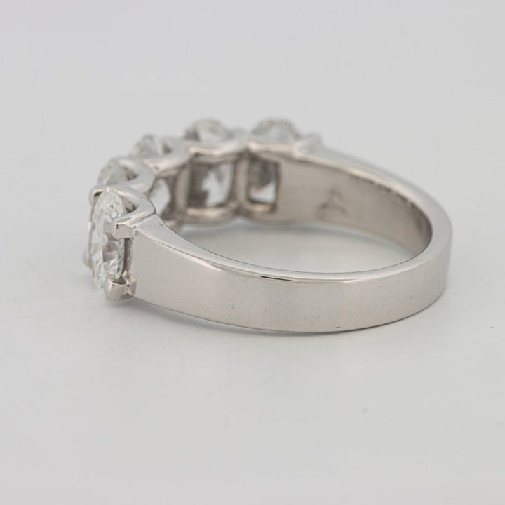 5 Half Oval Floating Eternity Ring (LG) - ZIZOV DIAMONDS