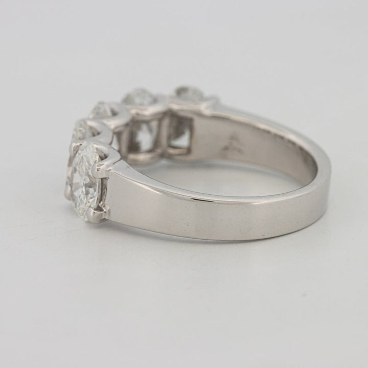 5 Half Oval Floating Eternity Ring (LG) - ZIZOV DIAMONDS