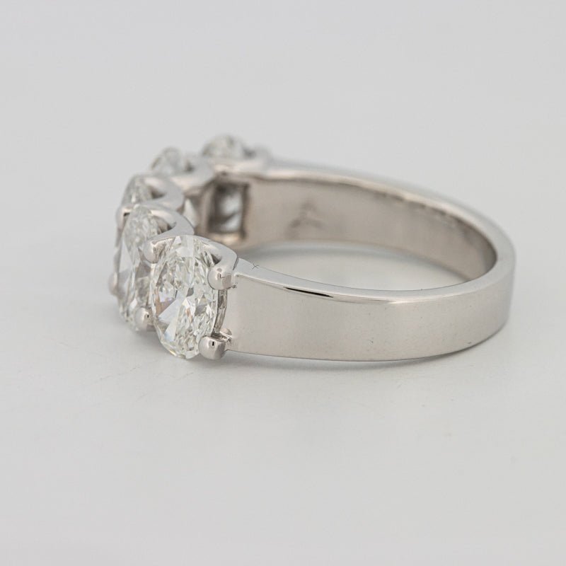 5 Half Oval Floating Eternity Ring (LG) - ZIZOV DIAMONDS