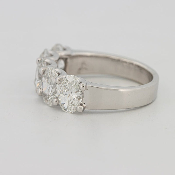 5 Half Oval Floating Eternity Ring (LG) - ZIZOV DIAMONDS