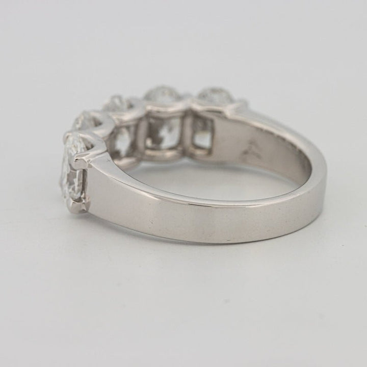 5 Half Oval Floating Eternity Ring (LG) - ZIZOV DIAMONDS