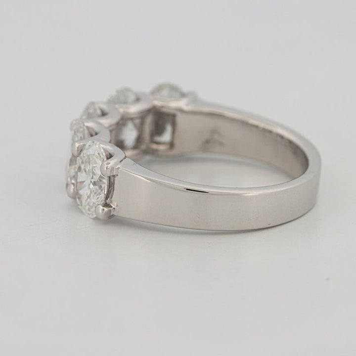 5 Half Oval Floating Eternity Ring (LG) - ZIZOV DIAMONDS