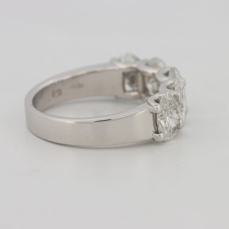 5 Half Oval Floating Eternity Ring (LG) - ZIZOV DIAMONDS