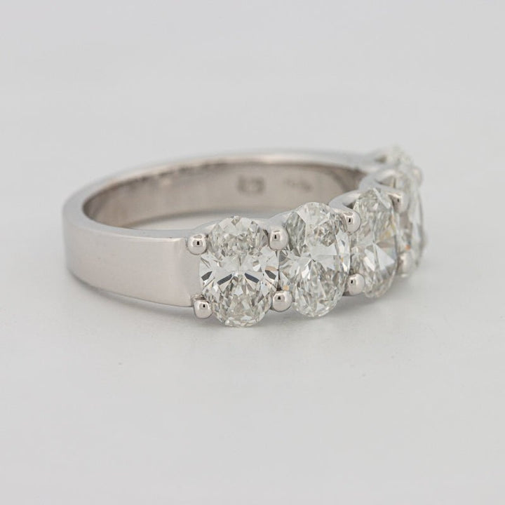 5 Half Oval Floating Eternity Ring (LG) - ZIZOV DIAMONDS