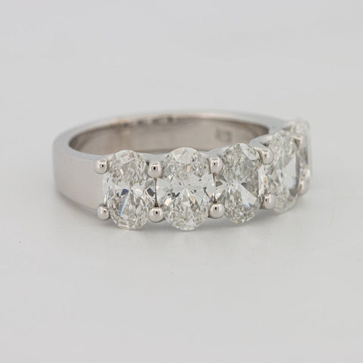 5 Half Oval Floating Eternity Ring (LG) - ZIZOV DIAMONDS