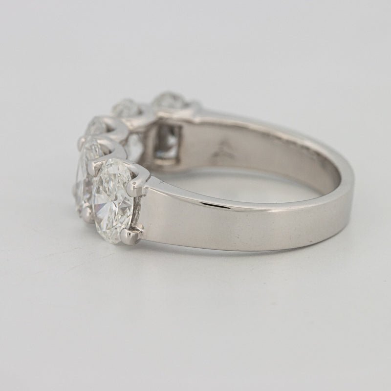 5 Half Oval Floating Eternity Ring (LG) - ZIZOV DIAMONDS